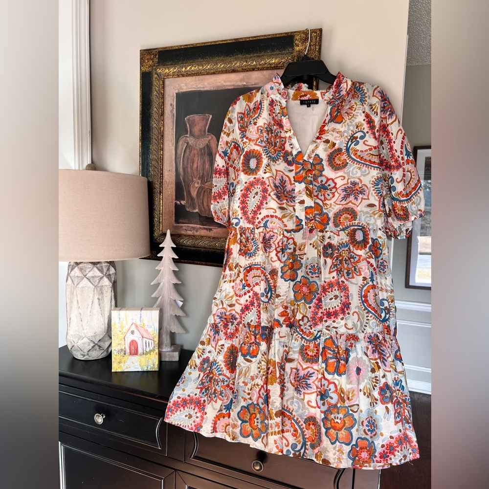 1. State Multicolor Floral Mini Dress (to knees)